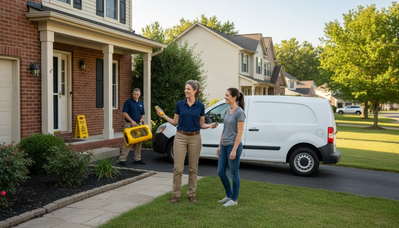 Residential water damage restoration in Forest City, PA